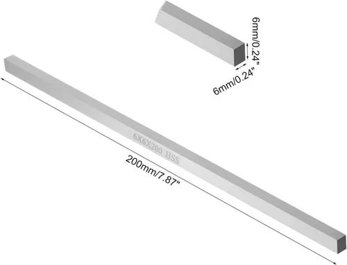 Miniatura 2 de XMHF 2 unids Torno HSS Square Herramienta de Corte Bits Bar Torno Rectangular Mosca Cortador Molino en Blanco 0.236x0.236x7.874 in