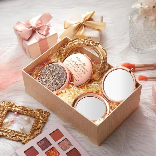 Miniatura 5 de Thyle 12 piezas de espejo compacto a granel, espejo de bolsillo cristiano para confirmación católica VBS para mujeres, versículo bíblico, cartera