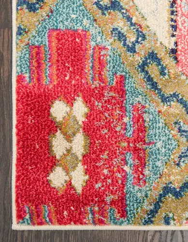 Miniatura 9 de Unique Loom Sedona Collection - Alfombra Yosemite (2 pies 7 pulgadas x 12 pies 2 pulgadas, color azul y multicolor)