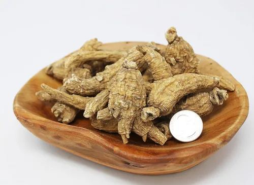 Miniatura 3 de Raíz de ginseng cultivada a mano de Wisconsin Americana Seleccionada a mano Medio Cultivado Wisconsin Ginseng Americano Grande 8oz/Caja