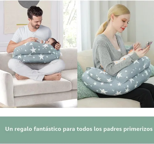 Miniatura 6 de Chilling Home Almohada de lactancia para lactancia, almohada de lactancia ajustable, almohada de lactancia materna, alimentación con biberón