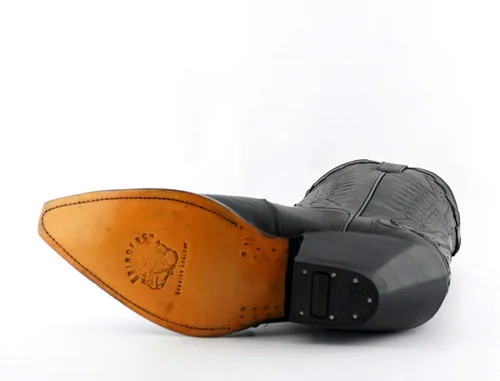 Miniatura 7 de Grinders Arizona HI - Botas de baile unisex de cuero cubano con tacón occidental