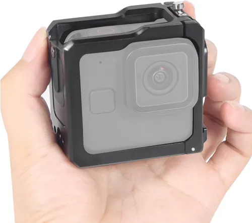 Miniatura 2 de Marco protector de jaula para GoPro Hero 11 Black Mini, aleación de aluminio, agujero de extensión de 1/4 pulgadas, carcasa de jaula de cámara