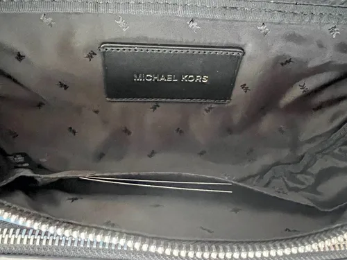Miniatura 7 de Cooper - Bolsa bordada con logotipo de dos tonos y cinturón de cuero, Azul