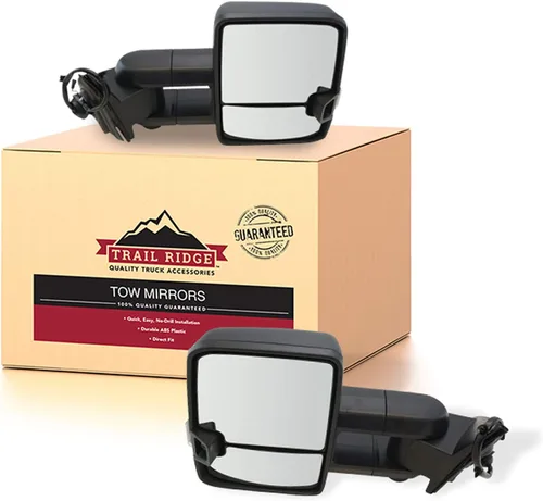 Miniatura 115 de Trail Ridge Juego de espejos de remolque de 2 piezas para el lado del conductor y del pasajero compatible con Ford F-150 FO1320479 FO1321479