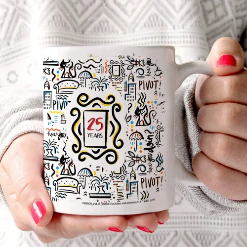 Miniatura 4 de Trend Setters Friends the Television Show – 25 años – Mercancía oficial – Taza de café o té de cerámica blanca de 11 onzas – perfecta para regalar