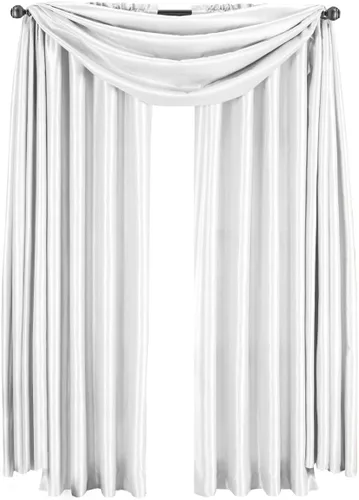 Miniatura 44 de Royal Hotel Bedding Soho cenefa recta blanca, patrón sólido, 70 x 17 pulgadas Blanco
