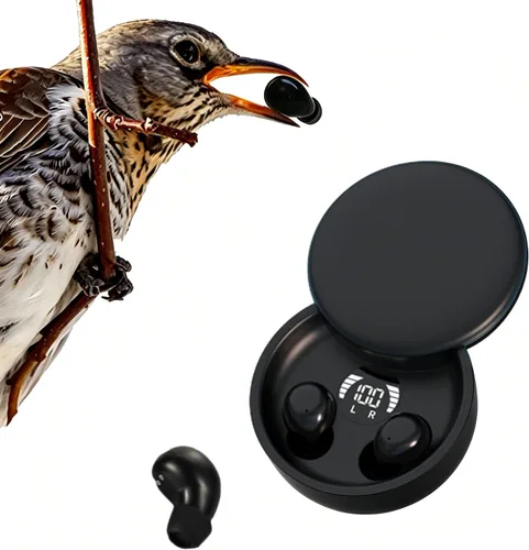 Xmenha - Auriculares invisibles de perfil bajo, mini Bluetooth inalámbricos con calidad de sonido premium y emparejamiento automático de un solo