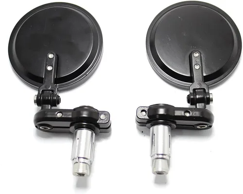 Miniatura 2 de Espejos laterales plegables negros de 3 pulgadas, redondos, 7/8 pulgadas, para Harley Davidson Kawasaki Suzuki Yamaha Cruiser Dirt Bike Scooter ATV