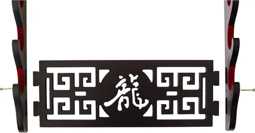 Miniatura 4 de Samurai - Soporte de pared para espada, soporte de 4 niveles para armas de artes marciales, soporte de exhibición de protección de vellón, Katana