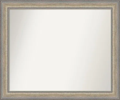 Miniatura 397 de Amanti Art Espejo de baño plateado para sobre fregadero, 28 x 47 pulgadas, espejo rectangular de plata imperial, marco de madera tradicional de gran