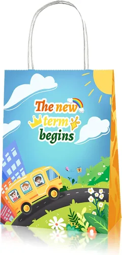 Miniatura 7 de CRAWPROP 12 bolsas de regalo para el regreso a clases, suministros de fiesta, bolsas de envoltura para el primer día de escuela, decoración