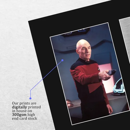 Miniatura 4 de HWC Trading Patrick Stewart Star Trek Picard Gifts USL - Imagen de autógrafo firmada para fanáticos de programas de televisión, tamaño carta de EE.