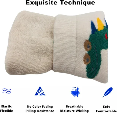 Miniatura 5 de Calcetines deportivos para niños, diseño de dinosaurios, 10 pares