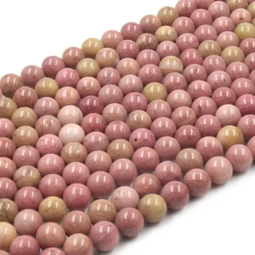Miniatura 2 de Cuentas de rodonita rosa liso Cuentas redondas de piedras preciosas naturales - 0.157 in, 0.236 in, 0.315 in, 0.394 in, 0.472 in, 0.315 in