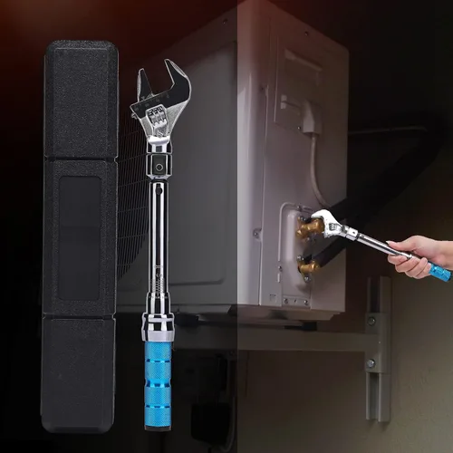 Miniatura 6 de Llave dinamométrica ajustable, llave dinamométrica de 5 a 30 Nm de 25 mm de extremo abierto con clic y cabeza intercambiable para mini split HVAC