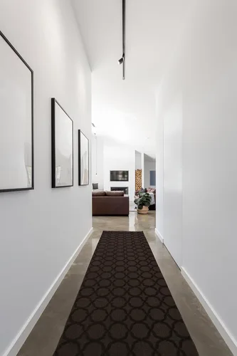 Miniatura 16 de Garland Rug Sparta - Alfombra antideslizante de polipropileno de 2 pies x 12 pies, color negro, ideal para salas de estar y pasillos, elegante