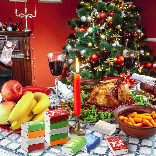 Miniatura 6 de Spiareal 30 Piezas Pañuelos de Bolsillo Faciales Navideños de Natividad Navideña Feliz Navidad Pañuelos de Bolsillo Faciales Regalos a Granel