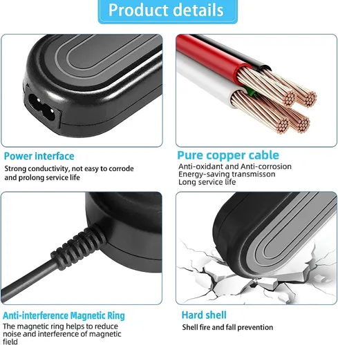 Miniatura 5 de CA-110 Cargador de videocámara CA110 Kit de cable de alimentación para Canon VIXIA HF M50 R800 R80 R700 R500 M52 M500 HF-R70 HF-R72 HF-R700 R50 R52