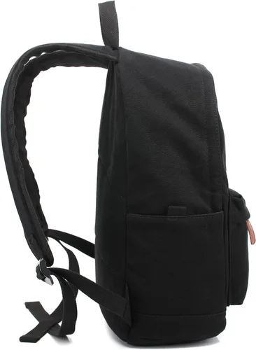 Miniatura 5 de kayond Bolsa de lona ligera para portátil de estilo casual, mochilas de viaje duraderas, mochila para hombres y mujeres, mochila de moda para Negro