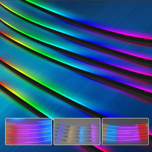 Miniatura 11 de Luces interiores acrílicas Dreamcolor para automóvil, accesorios para automóvil WEBUPAR 2 en 1, tira de luces LED para automóvil con control