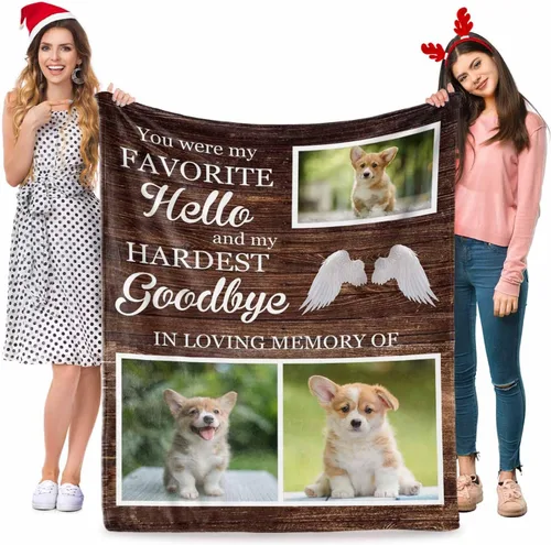 Miniatura 4 de in Loving Memory of Dog - Manta de memoria personalizada de collage de fotos de mascotas, manta suave y manta de 30 x 40 pulgadas, regalo