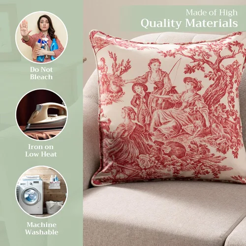 Miniatura 7 de Maison d' Hermine The Miller - Funda de cojín decorativa 100 % de algodón, tejido Toile de Jouy Para sofá, sillón, dormitorio, hogar, sala