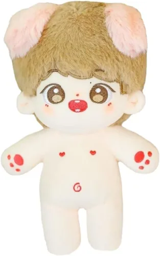 Miniatura 34 de niannyyhouse Muñeca de peluche de 7.9 in para niña, cuerpo de peluche humanoide, sin atributo, 8 pulgadas, cuerpo normal, ropa de vestir, regalos