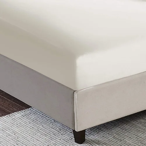 Miniatura 5 de Anex Linen Juego de sábanas de satén, juego de ropa de cama de 4 piezas, hilos altos, juego de sábanas 100% satén beige ultra suave, juego