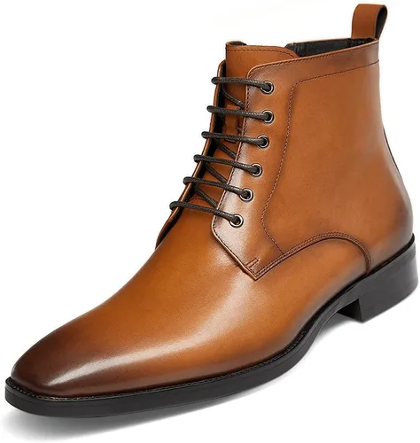 GIFENNSE Botas Chukka para hombre, botas de vestir para hombre, botas de cuero Oxford, botas Chelsea famales para hombre