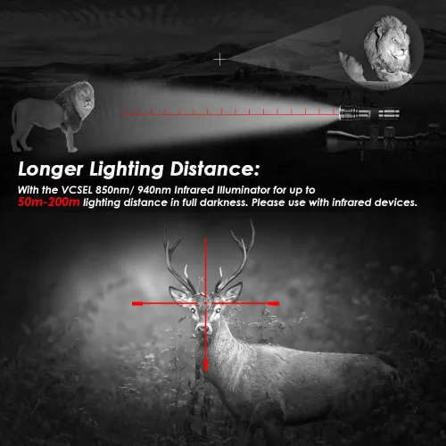 Miniatura 8 de Mini 850 nm IR iluminador linterna luces para visión nocturna, linterna infrarroja pequeña zoomable luz antorcha, 3 modos de memoria función IR 850nm