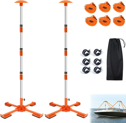 Miniatura 10 de Sistema de postes de soporte para cubierta de barco, postes ajustables de aluminio para cubierta de barco de 16 a 59 pulgadas, sistema de soporte