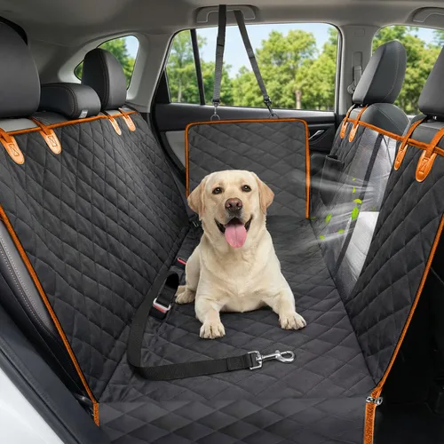 Miniatura 13 de Funda de asiento de coche para perros, funda de asiento para perros 600D resistente y duradera para asiento trasero, hamaca para perros 100%
