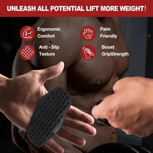Miniatura 4 de 2 pcs Anti-Slip Silicone Rypt Grips for Men & Women, Hand Grip Gryp Weight Grip for Deadlifts Pull-Ups, Gym Grips, Lifting Grips for Weight Lifting
