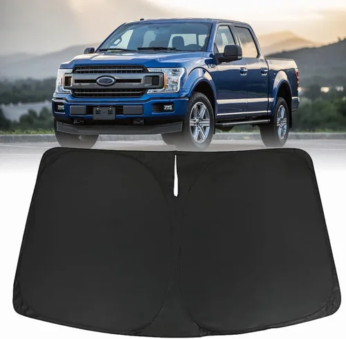 Parasol para parabrisas para Ford F150 2021 2022 2023 2024 2025 plegable para ventana delantera, bloquea los rayos UV, la cubierta protectora