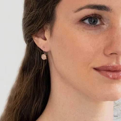 Miniatura 4 de 14K Gold Gemstone Drop Earrings - Birthstone Dangle - Solid Yellow Gold Dangle Earrings - Dainty Handmade Wedding Jewelry - Perfect Bridal or
