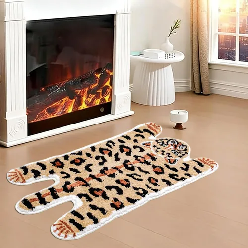 Miniatura 6 de Seek4comfortable Leopard Bath Mat for Bathroom, Soft Animal Print Bathroom Rugs, Non-Slip Cheetah Rug for Shower and Tub, Water Absorbent Funky