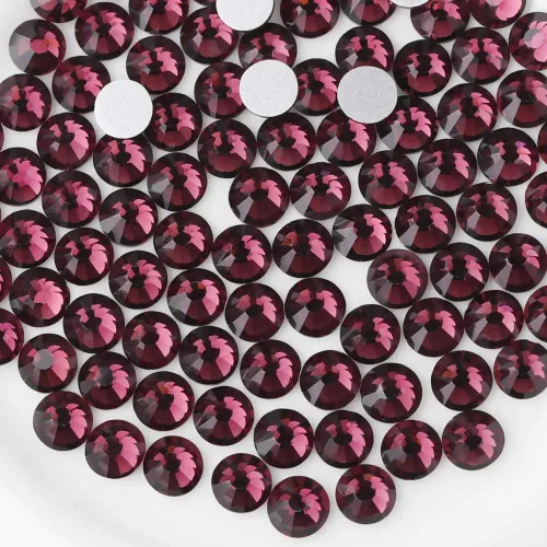 Miniatura 9 de Beadsland 1440 diamantes de imitación de cristal con parte trasera plana, gemas redondas, ámbar, SS3, 0.047-0.055 in
