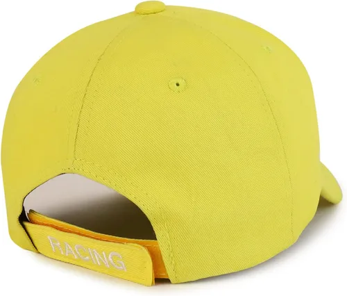 Miniatura 7 de Trendy Apparel Shop Gorra de béisbol con bandera de carreras bordada en 3D