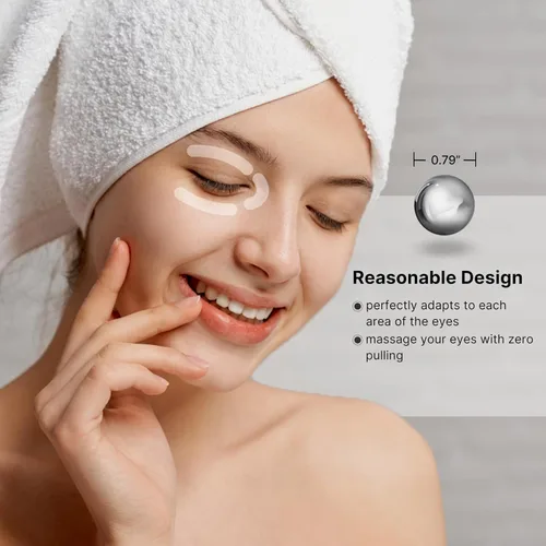 Miniatura 4 de Rodillo de ojos, masajeador facial con rodillo – Reduce la hinchazón, ojeras, terapia de enfriamiento para ojos cansados (con aplicador)