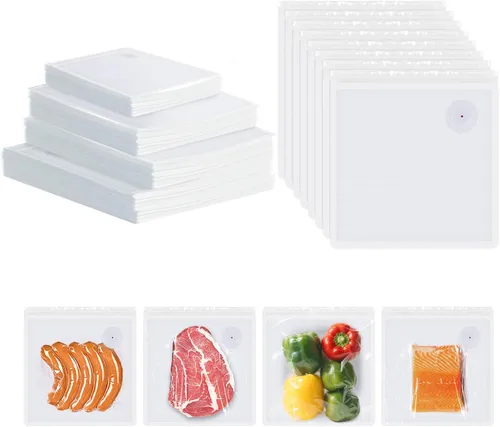 Miniatura 7 de Sellador al vacío de mano, desmontable y fácil de limpiar, incluye 30 bolsas reutilizables, ahorrador de alimentos portátil, extiende la frescura