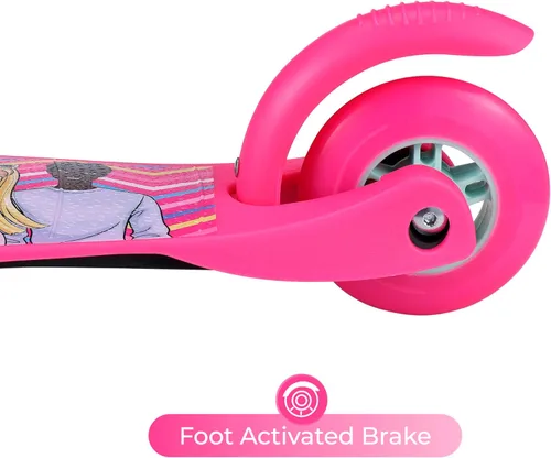 Miniatura 6 de Self Balancing Kick Scooter with Light Up Wheels, Extra Wide Deck, 3 Wheel Platform, Foot Activated Brake, 75 lbs Limit, Kids & Toddlers Girls or