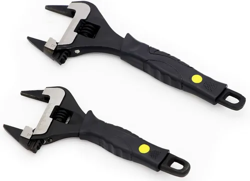 Miniatura 4 de Llave ajustable de mandíbula extra delgada de 8 pulgadas, negra, acero de aleación