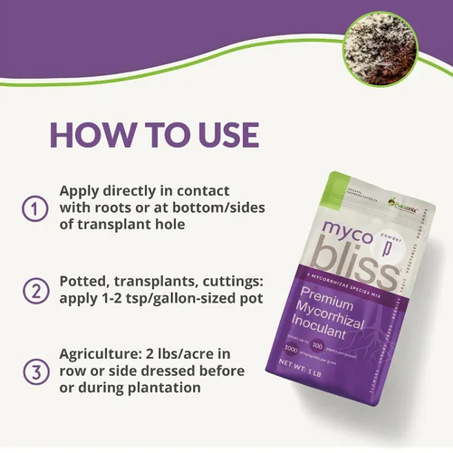 Miniatura 3 de Myco Bliss mezcla de hongos micorrícicos orgánicos (5 especies de endomicorrizas) para plantas