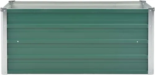 Miniatura 3 de Jardín elevado de acero galvanizado de 39.4 x 15.7 x 17.7 pulgadas, verde, cama de jardín elevada, macetas al aire libre para jardín de hierbas