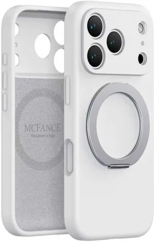 Miniatura 90 de Funda de silicona con soporte para iPhone 17 Pro [compatible con MagSafe] [Protección completa de la cámara] (6.3 pulgadas 2025), fundas de teléfono