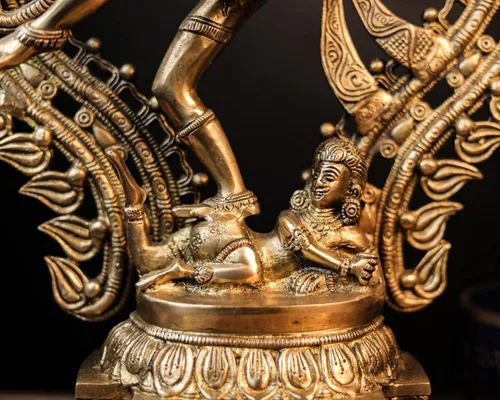 Miniatura 7 de SHIVAJIARTS Dancing Shiva Nataraja Estatua grande, estatua de Shiva Natraj bailarín, escultura de latón de 22.0 in, escultura de señor Shiva