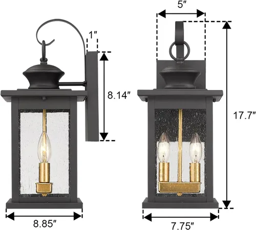 Miniatura 7 de Emliviar 1810-BW2-R - Iluminación de pared para exteriores, 1810-BW2-R