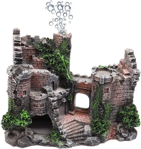 Miniatura 8 de Ornamento de acuario, perro robot de resina, decoración de pecera, cueva para esconderse de peces Betta, accesorios de acuario para peces Betta