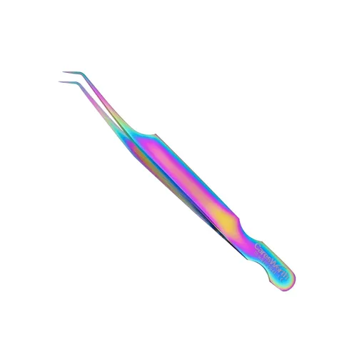 Miniatura 10 de Pinzas de extensión de pestañas de calidad suiza, volumen ruso, titanio, multicolor, J1 (Dolphin)